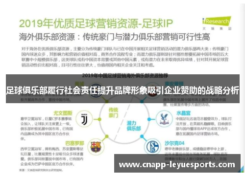 足球俱乐部履行社会责任提升品牌形象吸引企业赞助的战略分析 足球俱乐部履行社会责任提升品牌形象吸引企业赞助的战略分析