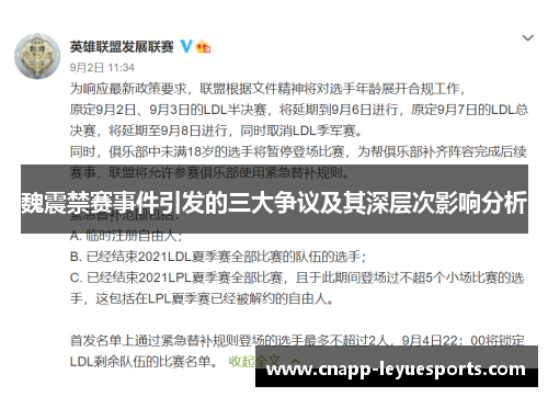 魏震禁赛事件引发的三大争议及其深层次影响分析